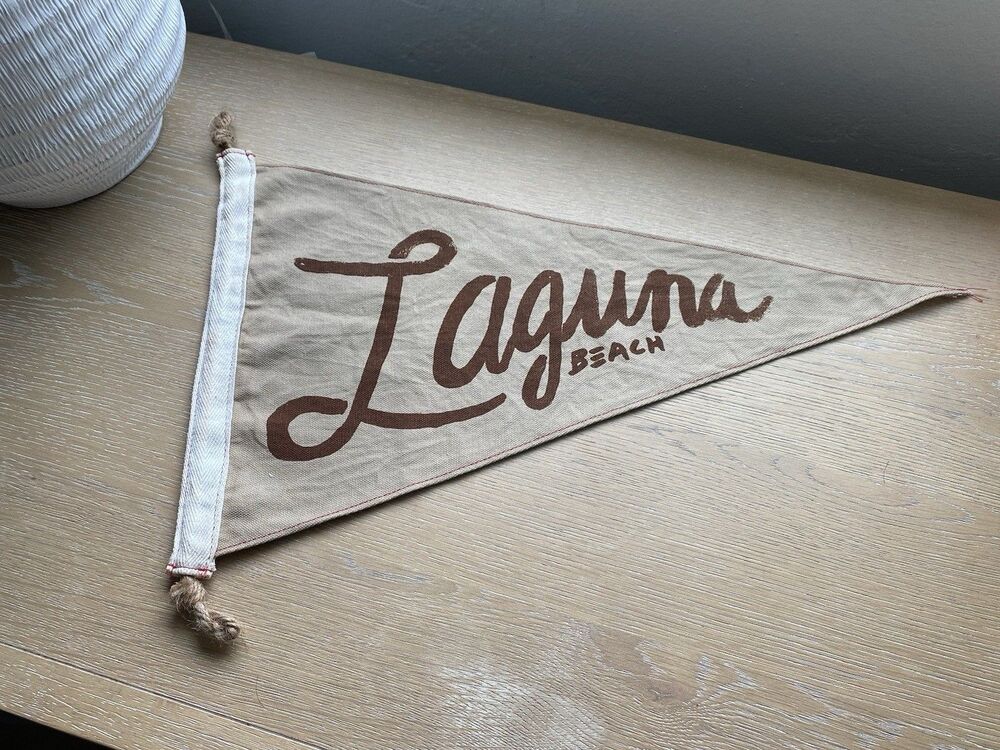 Slightly Choppy Artifact Triangle Flag Laguna Beach CA — 18" x 11"